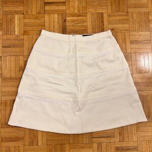 Pink Tartan Cream Skirt with Zipper
